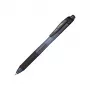 Pentel Energel X - Retractable Gel Pen - Black - Black - Translucent - Plastic - rubber - rubber - Ambidextrous