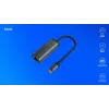 SAVIO Adapter USB-C 3.1 Gen.1 (M) to RJ-45 Gigabit Ethernet (F), 1000 Mbps, AK-56, grey