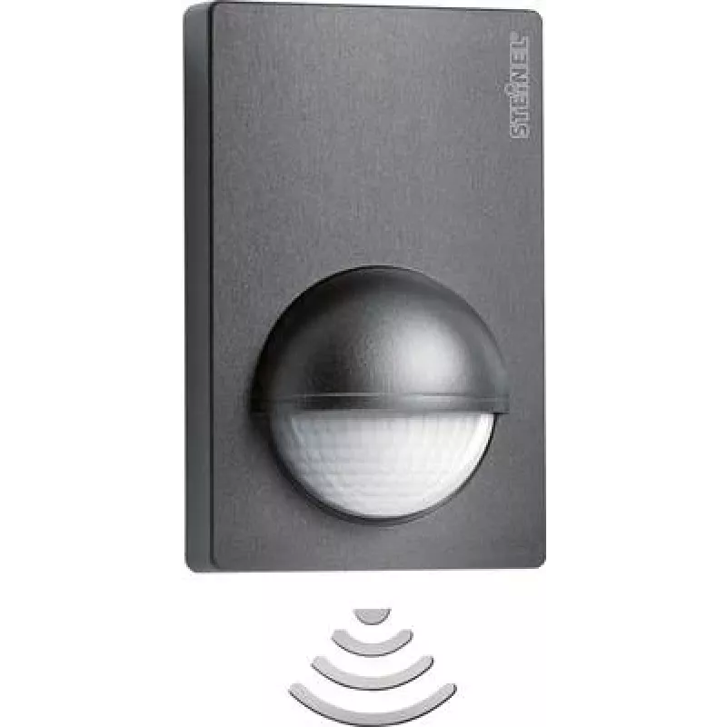 Motion detector Steinel IS 180‑2 anthracite — 180° detection angle, up to 12 m range