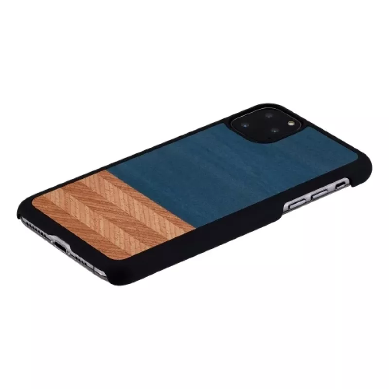Phone case man and wood for iPhone 11 Pro Max — denim black protective cover