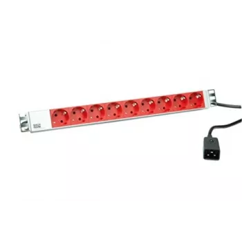 Power Extension Bachmann 333.936 2m 9 AC Outlets Indoor Grey Red