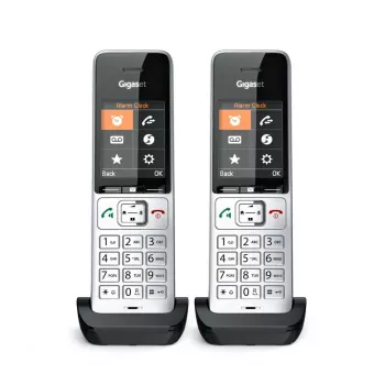 Gigaset COMFORT 500HX duo Analog/DECT telephone Caller ID Black, Silver