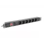 Lanberg PDU-05F-0200-BK power distribution unit (PDU) 5 AC outlet(s) 1U Black