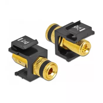 Binding Post Module DeLOCK 86864 Black Angled