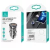 Car charger usams CC164CC01 30W with 1×USB-A and 1×USB-C for fast charging