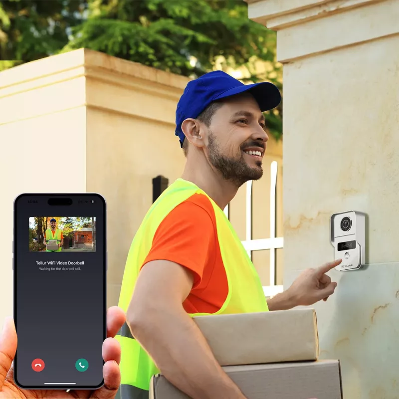 Video doorbell Tellur TLL331511 1080P with unlock function and indoor chime