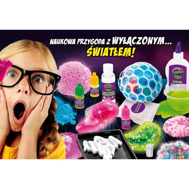 Science kit Liscianigiochi Crazy Science Slime in the dark 304-PL89239 — glow-in-the-dark slime experiment set