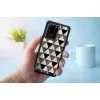 Protective phone case iKins for Samsung Galaxy S20 Ultra — pyramid pattern, black