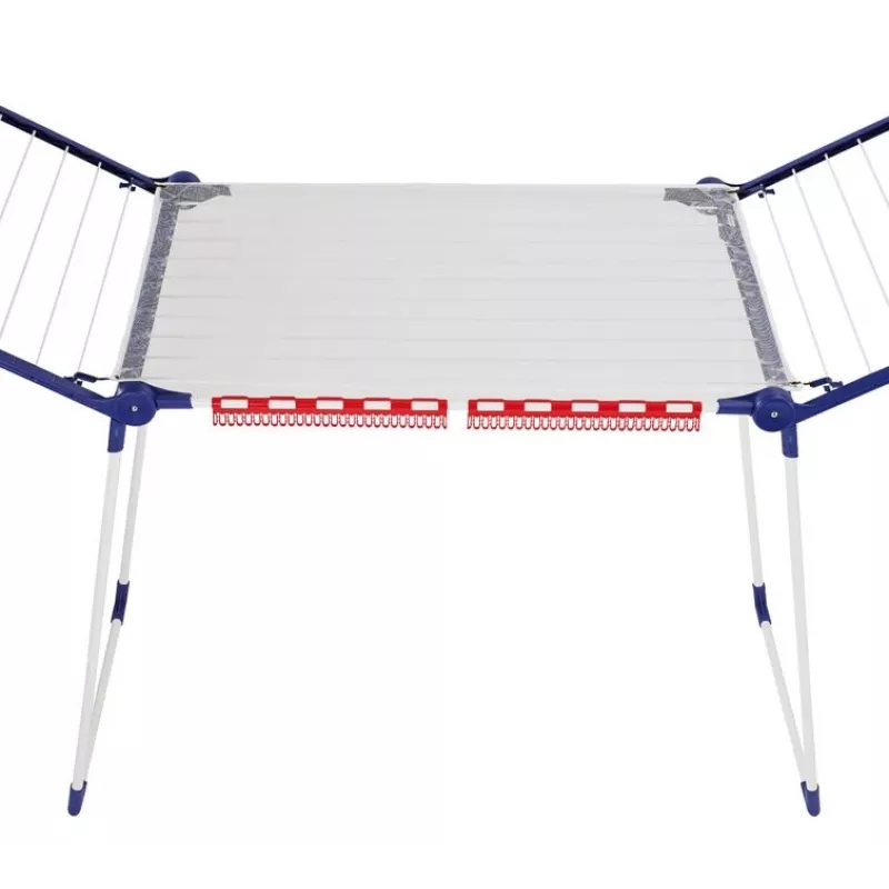 Floor-standing laundry drying rack Leifheit Pegasus 200 — blue/white