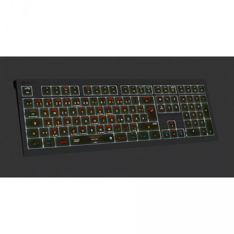 Logickeyboard LKB-OSX-A2M-DE Keyboard USB QWERTZ German Black (LKB-OSX-A2M-DE)