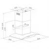 Wall-mounted kitchen hood Respekta Nova — stainless steel, extraction 307 m³/h, 150 mm duct, button controls