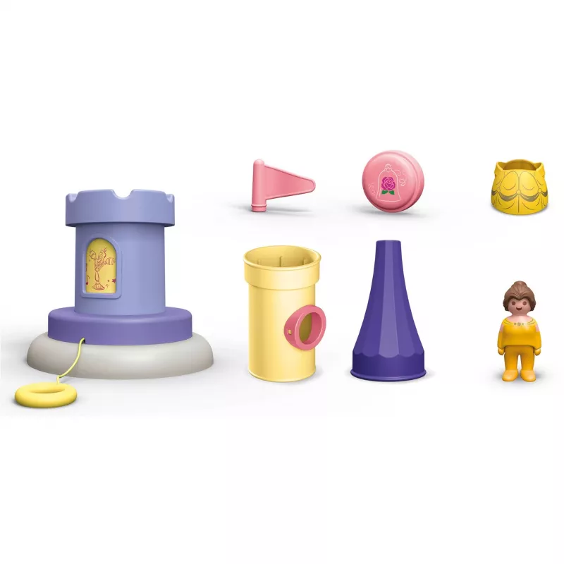 PLAYMOBIL JUNIOR & Disney: Belle S Play Tower with Sound |Playset for Toddlers 1-3