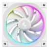 12 cm case fan DeepCool FL12 WH — 3-pack, 120×120×25 mm, 2150 RPM, 55 CFM, Fluid Dynamic Bearing, PWM, multi-LED, 4-pin