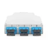 Fiber optic DIN-rail box DIGITUS DN-963890, OS2, SC adapter with 2 m pigtail, steel, blue/grey