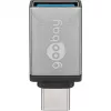 Wentronic Goobay USB-C™ Adapter - USB 3.0 A-Socket, Grey - for connection between USB-C™ and USB-A Devices (56621)