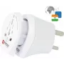 SKROSS Country Combo World to India, Indien-Plug (Type D, BS 546), White - suitable for alle geerdeten and ungeerdeten Devices (2- and 3-pin) (39764)