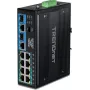 TRENDnet TI-BG104 - Switch - industrial - unmanaged - 4 x 10/100/1000 (PoE++) + 4 x 10/100/1000 (PoE+) + 2 x Combo Gigabit SFP/RJ-45 - DIN rail mountable, wall-mountable - P