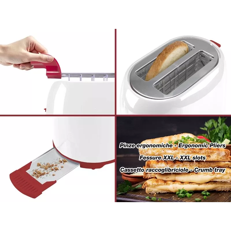 Toaster Beper P101TOS100 2-slice compact design, stainless steel housing, adjustable browning
