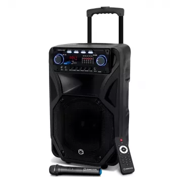 Portable karaoke speaker MANTA SPK5021PRO 20W, 12 inch woofer, 80W RMS, Bluetooth, battery up to 5h, SD/USB, mic & guitar inputs