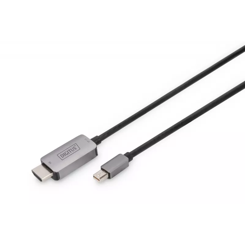 DIGITUS - Adapter Cable - Mini DisplayPort (M) to HDMI (M) - 1,0m - Support von 8K 60 Hz - Black (DB-340109-010-S)