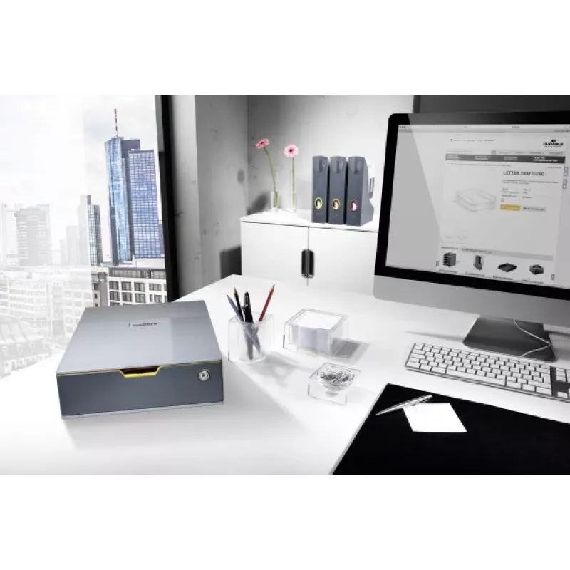 File storage box Plastic Grey Durable 760127
