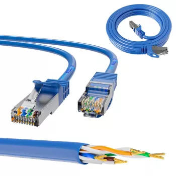 Extralink Cat.6A S/FTP Patch Cord 10m, Copper Network Cable, 10Gbit/s
