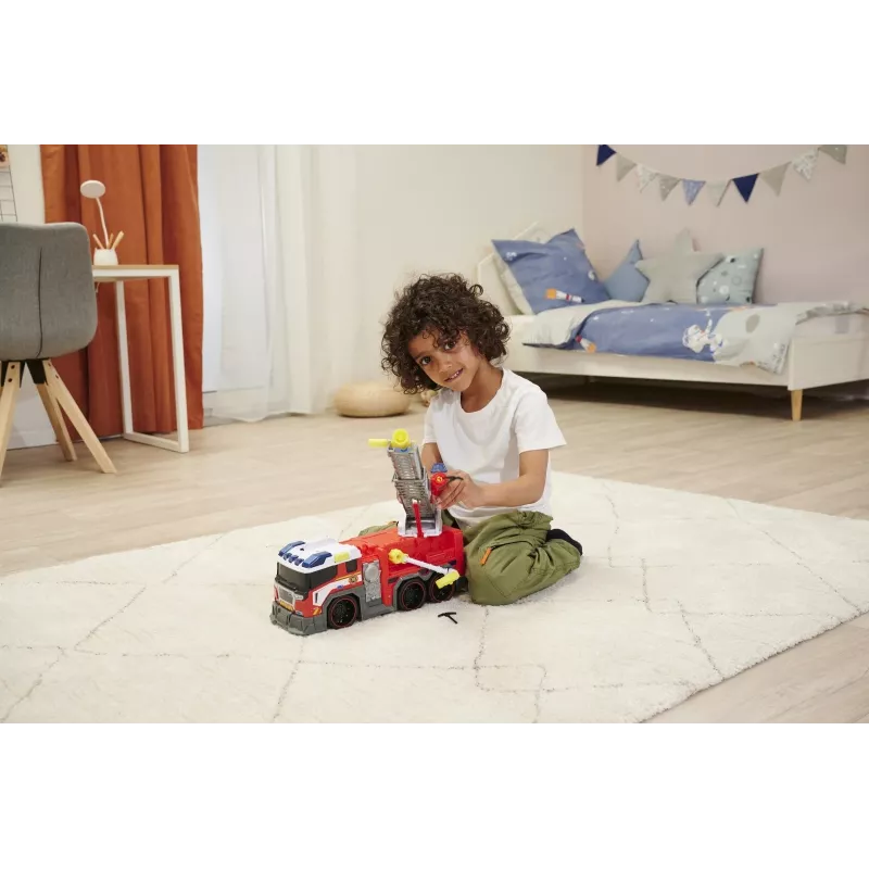 Fire truck toy Dickie model 203307000 — battery-powered, for ages 3+, colors: black/blue/red/white/yellow