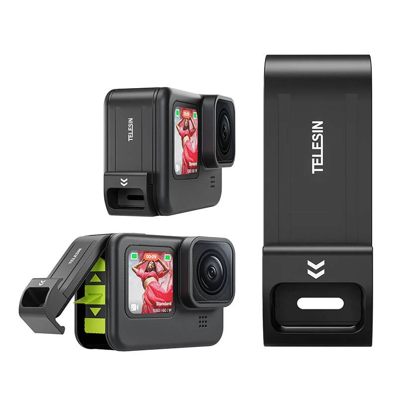 Battery lid Telesin for GoPro 12/11/10/9 — waterproof replacement cover with easy access