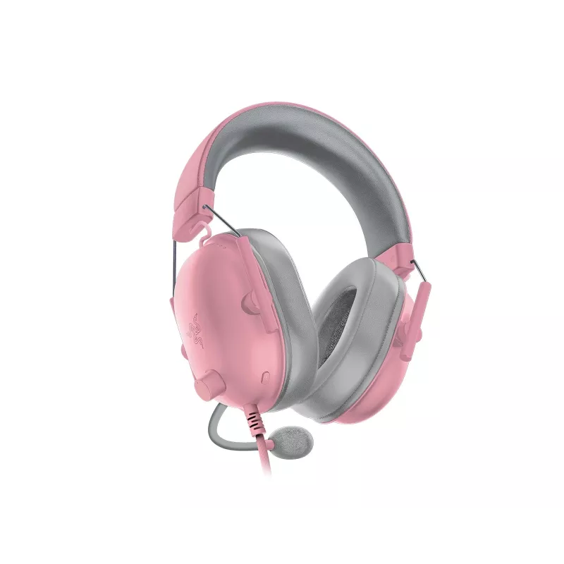 Headset Razer Blackshark V2 X wired binaural gaming headset, 3.5mm, virtual 7.1, 32Ω, foam ear pads, pink