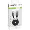 USB Cable Emtec ECCHAT700TCU3 1.2m USB 3.2 Gen 2 Black