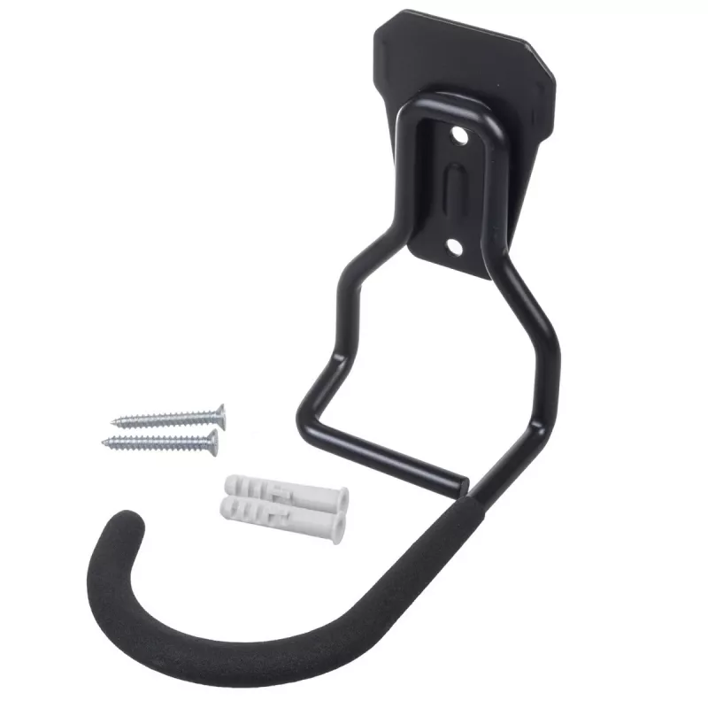 Wall bike mount MACLEAN MC-433 vertical bicycle hanger, foldable, adjustable width, for bikes up to 20 kg, black
