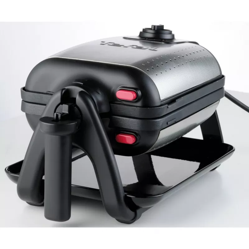 Tefal WM756D waffle iron 2 waffle(s) 1200 W Black, Stainless steel