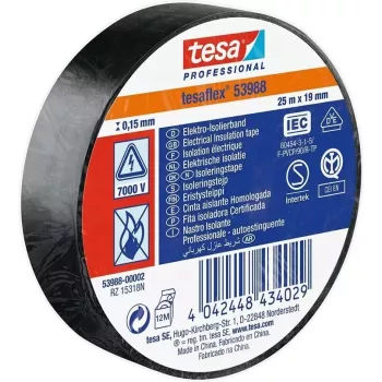 Insulating tape Tesa tesaflex 53988 PVC electrical tape 25 m x 19 mm, black