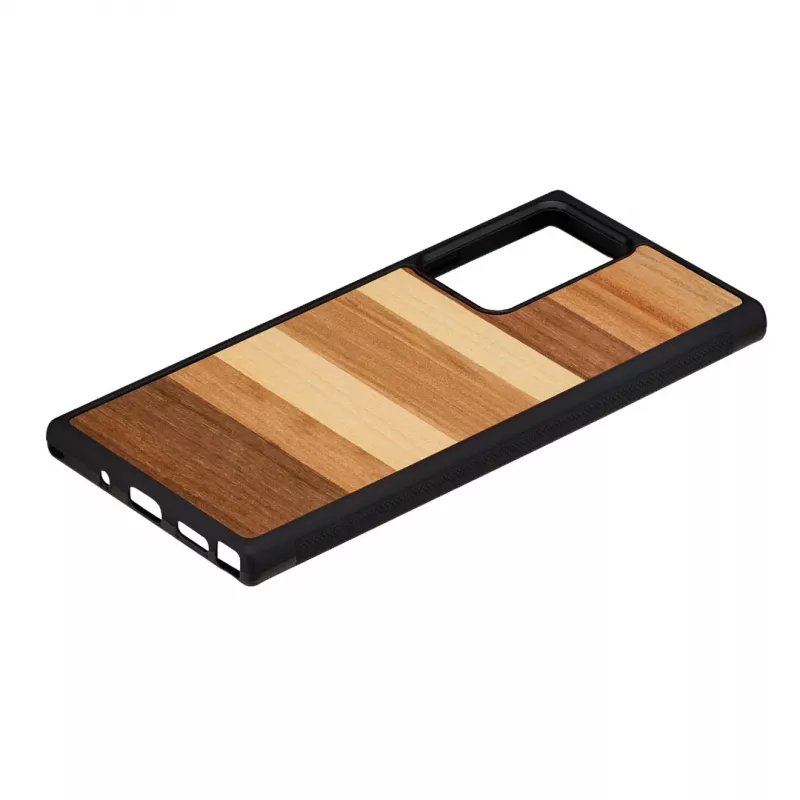 Protective phone case man and wood for Samsung Galaxy Note 20 Ultra — black wood finish