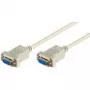 Wentronic Goobay Connection Cable D-SUB Nullmodem, Grey, 2 m - D-SUB/RS-232-Socket (9-pin) > D-SUB/RS-232-Socket (9-pin) (68484)