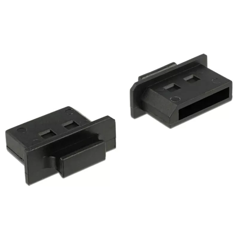 Socket safety cover DeLOCK 64025 Displayport Black