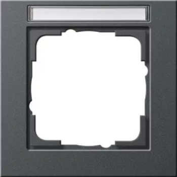 Wall plate Gira E2 anthracite, thermoplastic, screwless, 80.8×80.8×9.3 mm