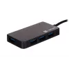 USB hub NATEC Moth 4-port USB 3.2 Gen 1 Type-A (5000 Mbit/s), USB-powered, black, 0.15 m cable