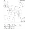 Cama 3D MOUNTAIN chest of drawers 154x40x72 black + gold