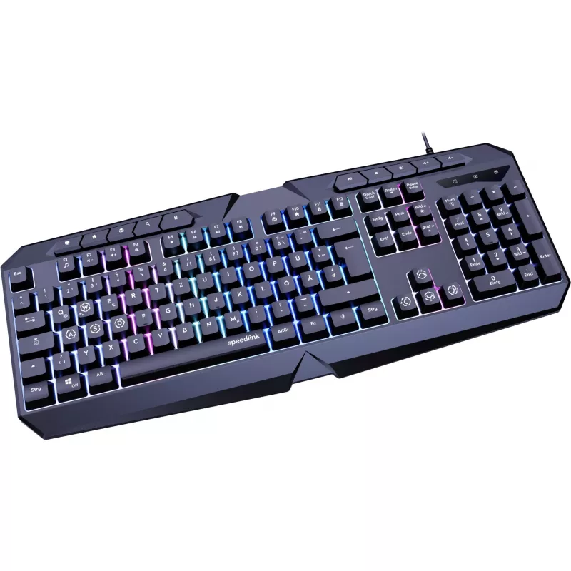 Keyboard SPEEDLINK LUDICIUM Gaming USB QWERTZ German Black