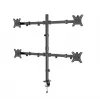 Monitor mount Gembird MA-D4-01, desk clamp for up to 4 displays, 32 inch (81.3 cm), 40 kg, VESA 75x75–100x100, black