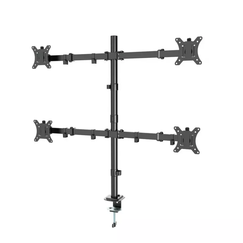 Monitor mount Gembird MA-D4-01, desk clamp for up to 4 displays, 32 inch (81.3 cm), 40 kg, VESA 75x75–100x100, black
