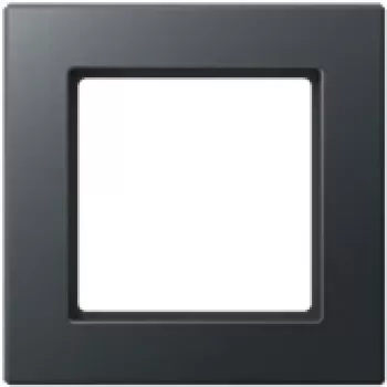 Wall socket cover panel JUNG AC 581 BF ANM Black, thermoplastic, 87×87 mm