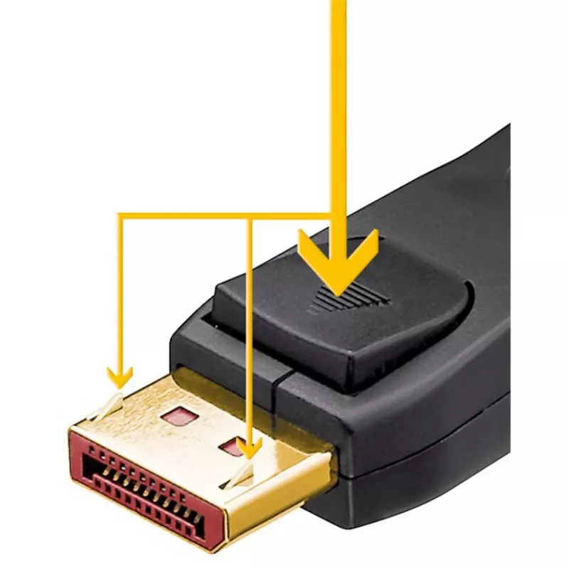 DisplayPort 2.1 Cable, Certified, 16K @ 60Hz, 80 Gbit/s (black, 1 Meter, VESA-Zertifizierung)