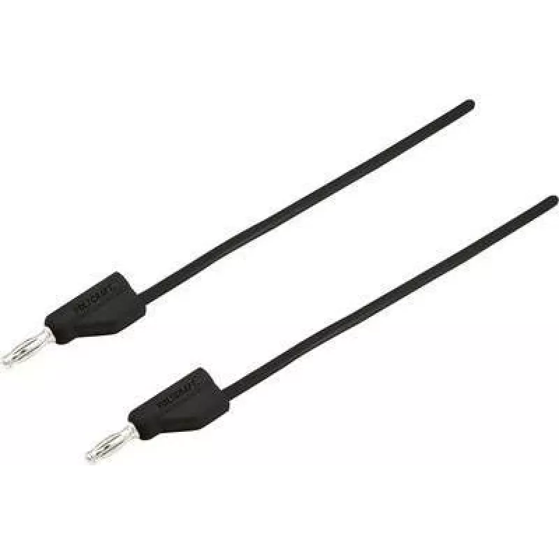VOLTCRAFT Test Lead [Plug 4 mm - Plug 4 mm] 2 m Black MSB-300 (MSB-300-2-SW)