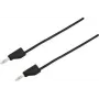 VOLTCRAFT Test Lead [Plug 4 mm - Plug 4 mm] 2 m Black MSB-300 (MSB-300-2-SW)
