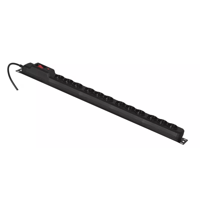 Activejet COMBO 12 socket power strip 5m black