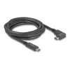 DeLOCK USB Cable USB Type-C male to USB Type-C male angled 2m 5Gbps 4K PD 60W