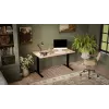 Desk with electric height adjustment MOON LONG 150x80x72-120 black/wotan