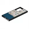 Phone case man and wood for Samsung Galaxy Note 20 Ultra — blue flower on black